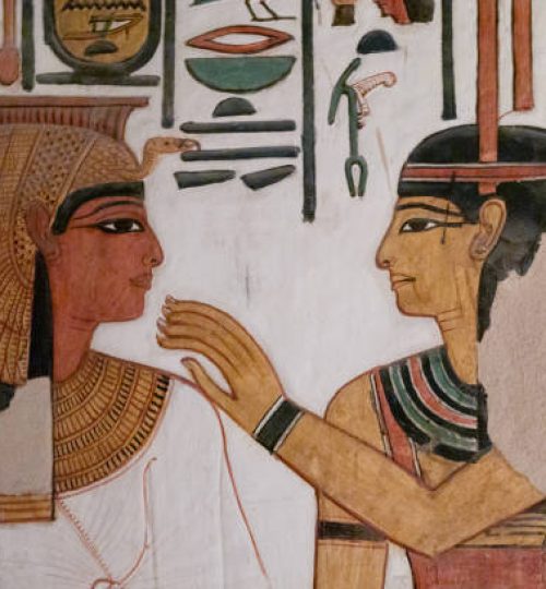 The Queen Nefertari in her tomb.